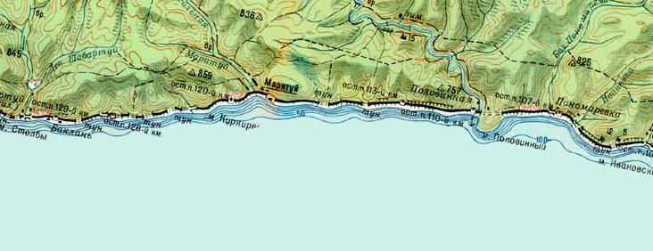 Байкал Старая Кругобайкальская железная дорога Карта Часть 2